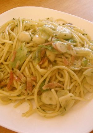 ペペロンチーノ×ジェノベーゼ❤スパゲティ-レシピのメイン写真