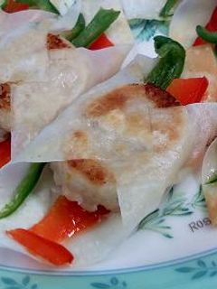 生つくねで簡単 焼きワンタン-レシピのメイン写真