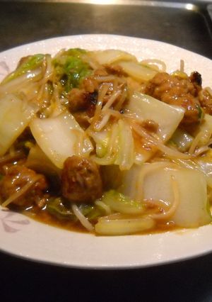 肉団子と白菜の甘酢あんかけ-レシピのメイン写真