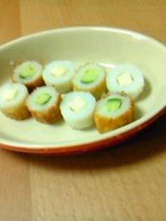 竹輪でチーズ&キュウリ巻き-レシピのメイン写真