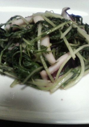 紹興酒でイカと水菜の中華炒め-レシピのメイン写真