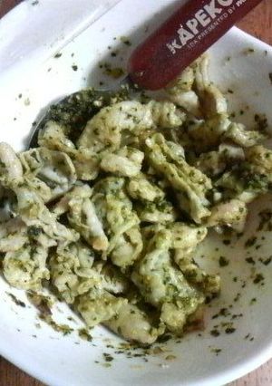 鶏皮のジェノバソース-レシピのメイン写真