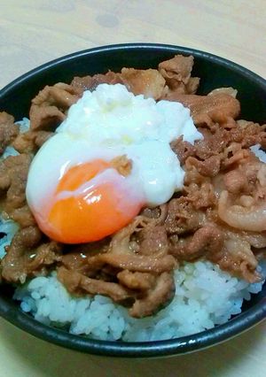 温たまごのせ豚丼-レシピのメイン写真