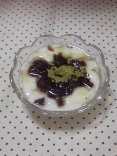 餡子と抹茶のヨーグルト-レシピのメイン写真
