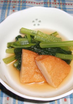 小松菜とさつまあげの煮物-レシピのメイン写真