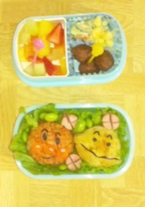 ｱﾝﾊﾟﾝﾏﾝｷｬﾗ弁当遠足-レシピのメイン写真