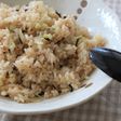 ランチにキャベツと塩昆布チャーハン♪
