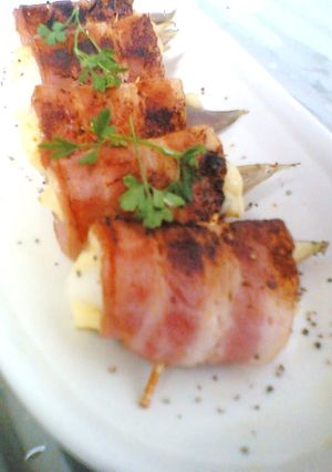 みょうがとチーズのくるりん☆ベーコン巻き-レシピのメイン写真