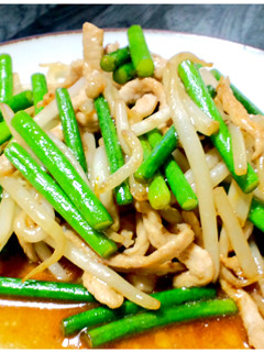 豚肉とニンニクの芽の炒め物-レシピのメイン写真
