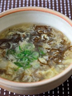 もずくと卵でとろとろ中華スープ♪-レシピのメイン写真