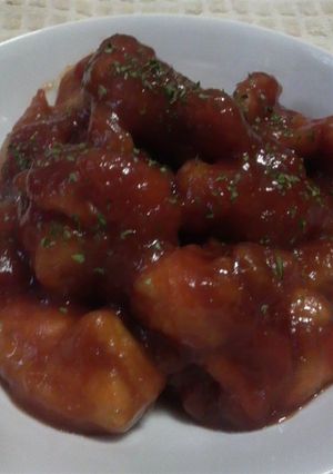 簡単☆鶏肉のｹﾁｬｯﾌﾟｿｰｽ絡め-レシピのメイン写真