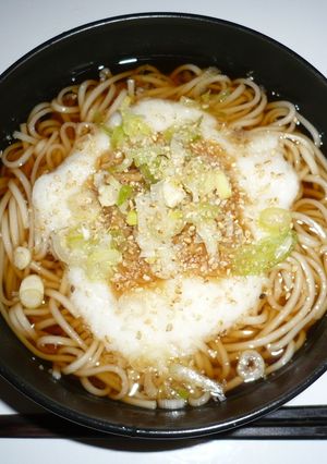 あったか☆とろろなめ茸冷麦-レシピのメイン写真