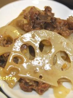 麺つゆで簡単☆レンコンとお肉のキンピラ♪-レシピのメイン写真