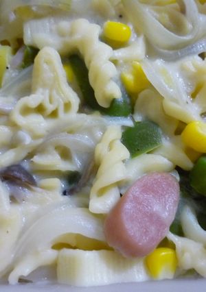 フライパンだけdeクリームパスタ-レシピのメイン写真