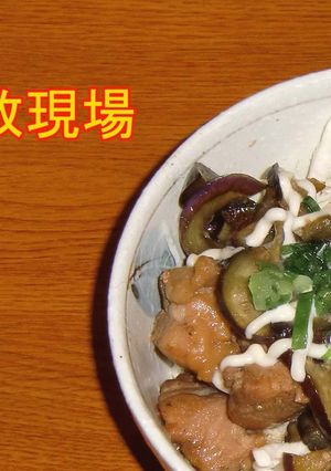 なすと鶏ももの出会い頭事故！キャベツ添え-レシピのメイン写真