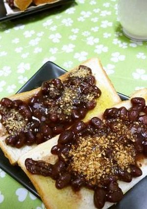 塩あんトースト　アーモンドorすり胡麻で-レシピのメイン写真