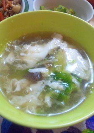 卵白とレタスの中華スープ-レシピのメイン写真