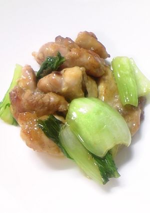 鶏肉とチンゲン菜のコク旨炒め♪-レシピのメイン写真