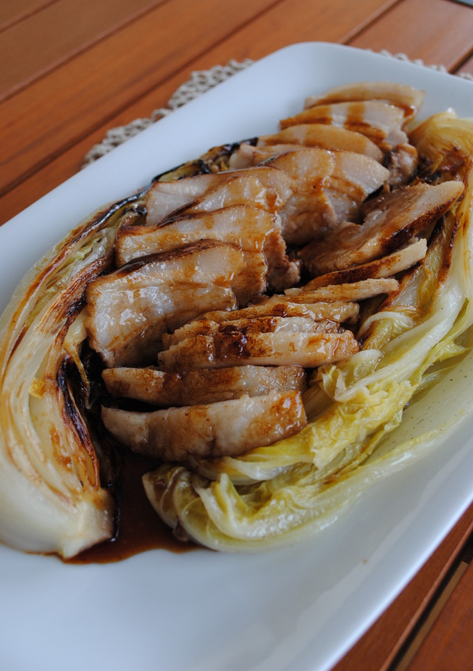 焼き白菜と豚肉の紹興酒蒸し-レシピのメイン写真