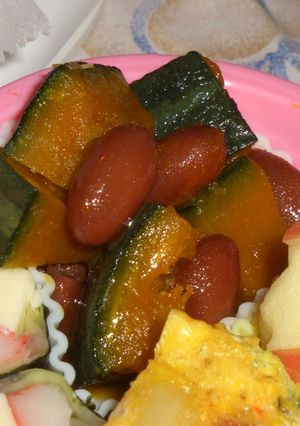 お弁当に!かぼちゃと煮豆の甘~いコンビ！-レシピのメイン写真