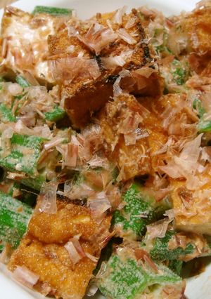 厚揚げとオクラのおかかマヨぽん和え-レシピのメイン写真