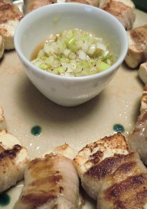 *豆腐の豚バラ包み*塩ネギソースがけ*-レシピのメイン写真