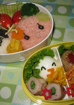 ◎秋の遠足 たまごっちキャラ弁◎-レシピのメイン写真