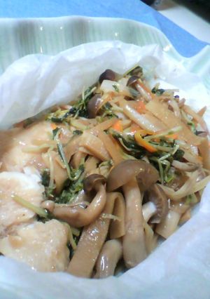 あぶらカレイと野菜の中華蒸し-レシピのメイン写真