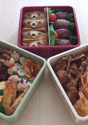 運動会　キャラ弁＆肉巻きおにぎり♪-レシピのメイン写真