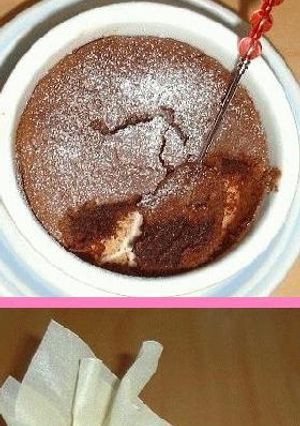 すごくおいしい！スプーンで食べるアーモンドチョコケーキ-レシピのメイン写真