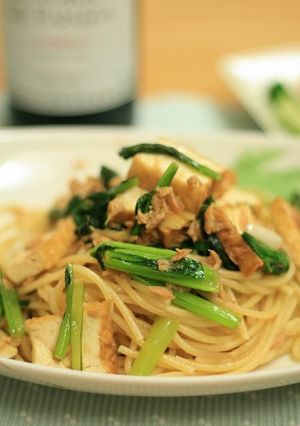 ♡小松菜と厚揚げの激ウマしょうゆパスタ♡-レシピのメイン写真