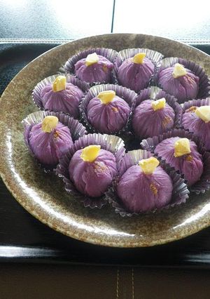 ムラサキ芋とマシュマロ入りの茶巾-レシピのメイン写真