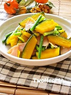 かぼちゃハムとWニンニクパワー炒め-レシピのメイン写真
