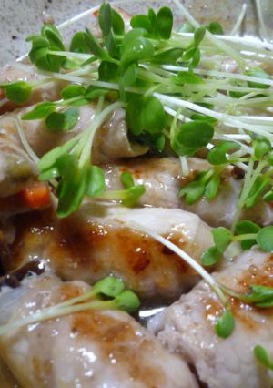 市販のたれで｢なす人参青じその豚肉巻き｣-レシピのメイン写真