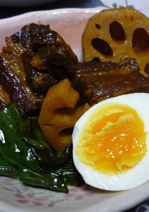 圧力鍋で・レンコン入り角煮♪-レシピのメイン写真