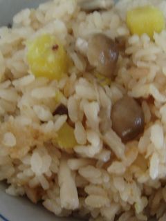 さつまいもときのこの炊き込みご飯-レシピのメイン写真
