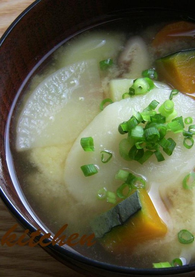 味噌仕立て♡もちもち団子のだんご汁-レシピのメイン写真