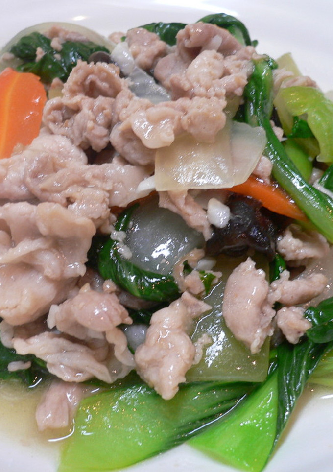 豚肉と青梗菜のにんにく塩炒め-レシピのメイン写真