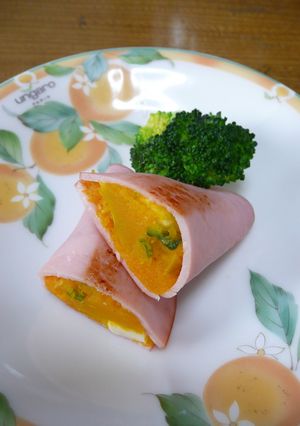 お弁当に✿かぼちゃチーズのハム焼き-レシピのメイン写真