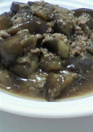 簡単！豚ひき肉とナスの炒め物-レシピのメイン写真
