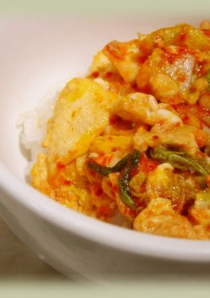 キムチの卵とじ丼-レシピのメイン写真