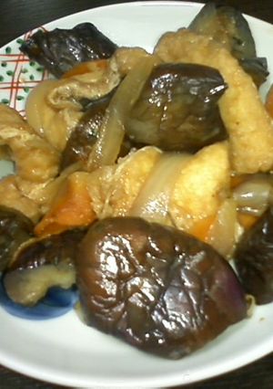茄子と油揚げカレー味噌炒め-レシピのメイン写真