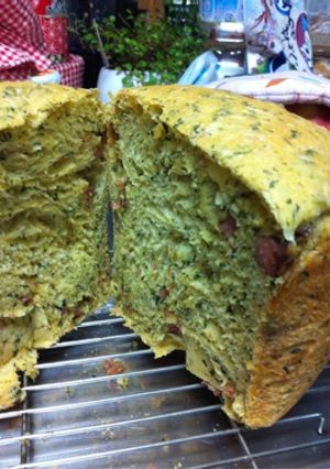 HB☆ほうれん草とウィンナーの食パン-レシピのメイン写真