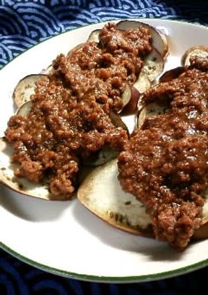 少ないお肉でOK！茄子の挽き肉がけ-レシピのメイン写真