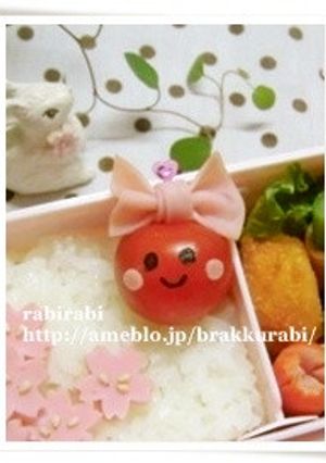 プチトマトのリボンちゃん～❤-レシピのメイン写真