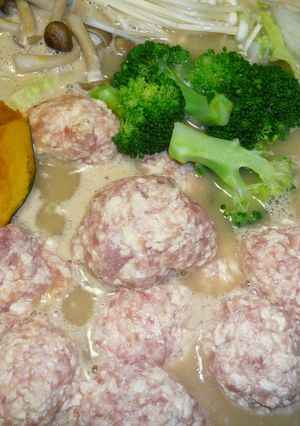 わくわくドキドキ肉団子入りチーズ鍋-レシピのメイン写真