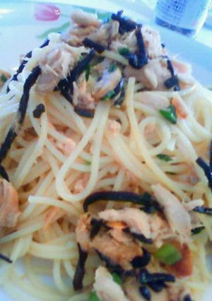 ツナと塩昆布の和風パスタ-レシピのメイン写真