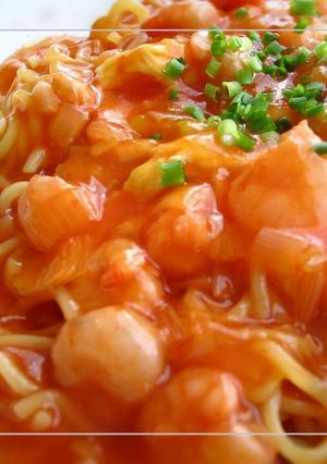 ＊海老チリとろ玉のあんかけ焼きそば＊-レシピのメイン写真