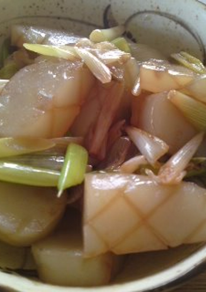 こんにゃくとネギの炒め物-レシピのメイン写真