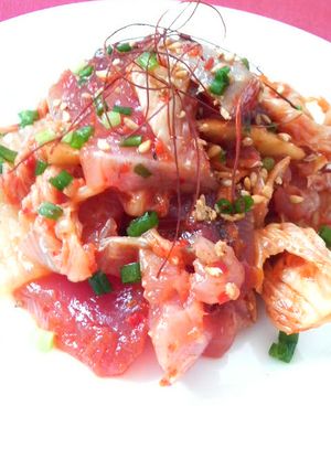 鰹とキムチの前菜-レシピのメイン写真